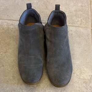 Toms Women's Gray Suede Ankle Booties